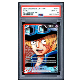 SABO #004 ALTERNATE ART PSA 10 - Front