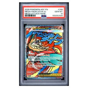 MEGA HAWLUCHA ex #268 MEGA ATTACK RARE PSA 10 - Front