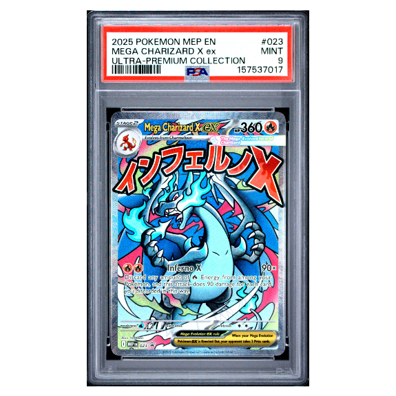 MEGA CHARIZARD X ex #023 ULTRA-PREMIUM COLLECTION PSA 9 - Front