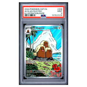 ALOLAN DUGTRIO #208 ILLUSTRATION RARE PSA 9 - Front