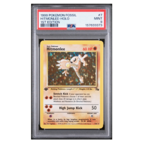 HITMONLEE-HOLO #7 1ST EDITION PSA 9 - Front