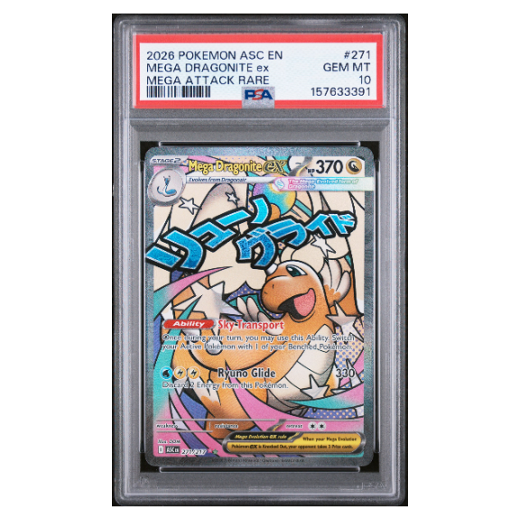 MEGA DRAGONITE ex #271 MEGA ATTACK RARE PSA 10 - Front