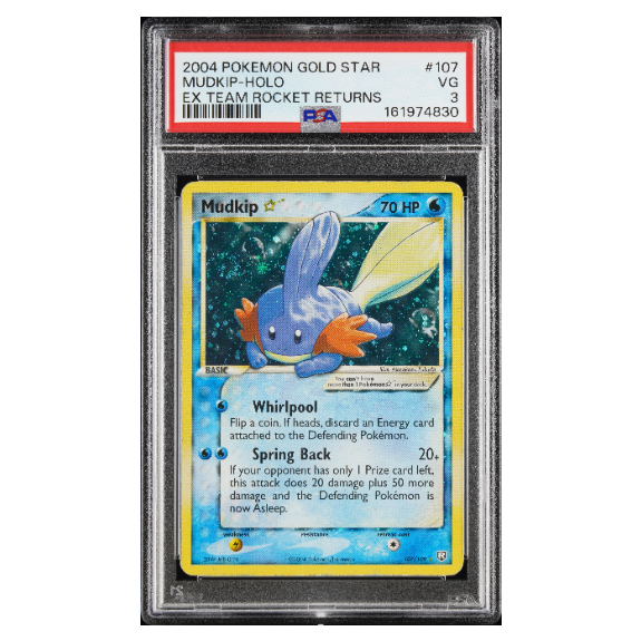 MUDKIP-HOLO #107 EX TEAM ROCKET RETURNS PSA 3 - Front