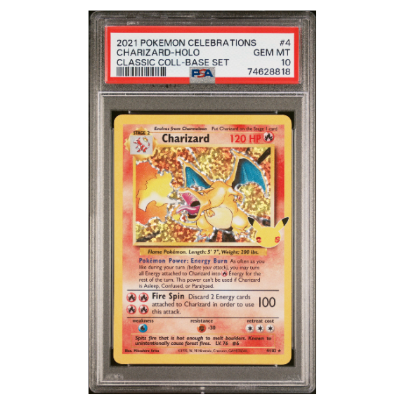 CHARIZARD-HOLO #4 CLASSIC COLL-BASE SET PSA 10 - Front