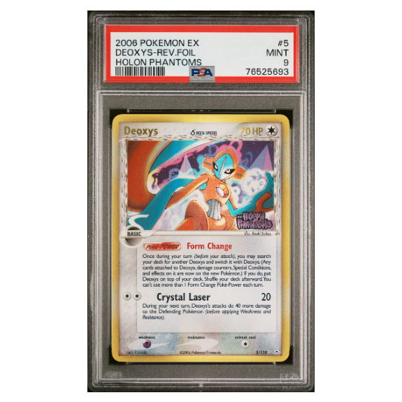 DEOXYS-REV.FOIL #5 HOLON PHANTOMS PSA 9 - Front
