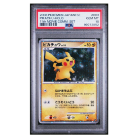 PIKACHU-HOLO #003 11th MOVIE COMM. SET PSA 10 - Front