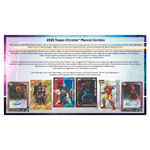 Topps Chrome Marvel Comics 2026 Hobby Box - Image 18