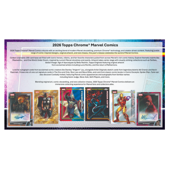 Topps Chrome Marvel Comics 2026 Value Box - Image 18
