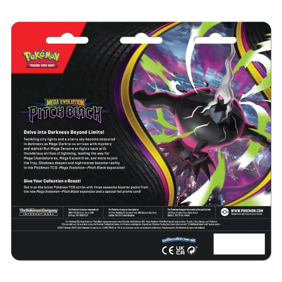 Pokémon TCG: Pitch Black 3-Pack Blister (Binacle) - Image 2