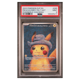 PIKACHU/GREY FELT HAT #085 POKEMON X VAN GOGH PSA 9 - Front