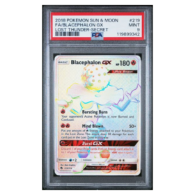 FA/BLACEPHALON GX #219 LOST THUNDER-SECRET PSA 9 - Front