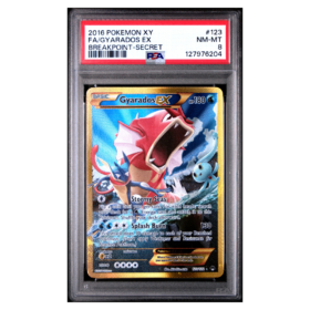 FA/GYARADOS EX #123 BREAKPOINT-SECRET PSA 8 - Front