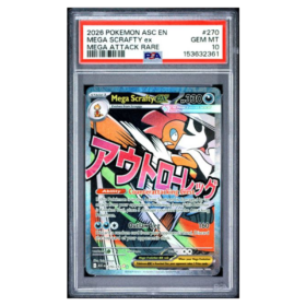 MEGA SCRAFTY ex #270 MEGA ATTACK RARE PSA 10 - Front