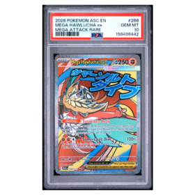 MEGA HAWLUCHA ex #268 MEGA ATTACK RARE PSA 10 - Front