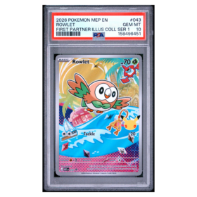 ROWLET #043 FIRST PARTNER ILLUS COLL SER 1 PSA 10 - Front