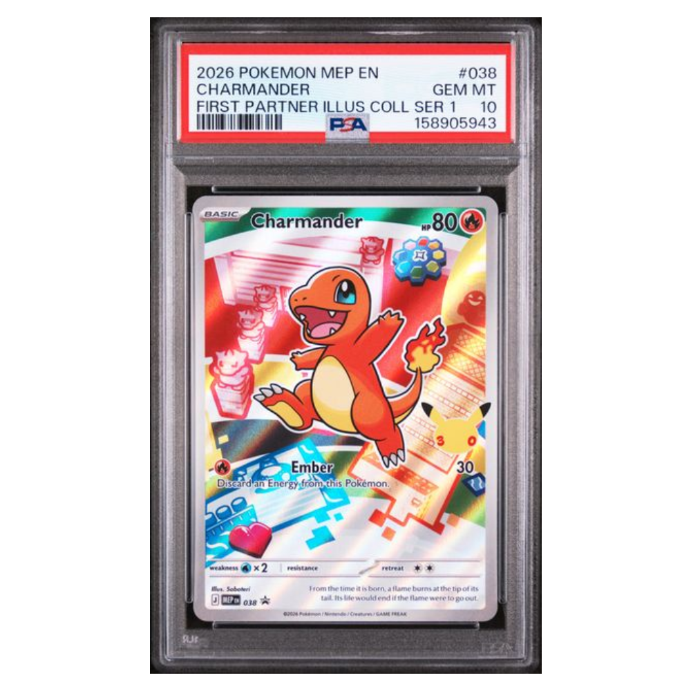 CHARMANDER #038 FIRST PARTNER ILLUS COLL SER 1 PSA 10 - Front