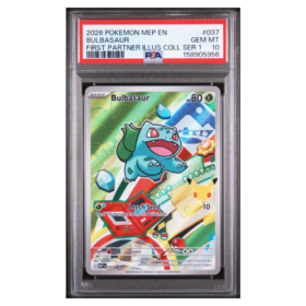 BULBASAUR #037 FIRST PARTNER ILLUS COLL SER 1 PSA 10 - Front