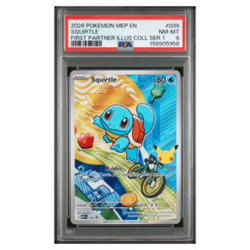 SQUIRTLE #039 FIRST PARTNER ILLUS COLL SER 1 PSA 8 - Front