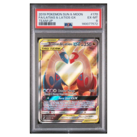 FA/LATIAS & LATIOS GX #170 TEAM UP PSA 6 - Front