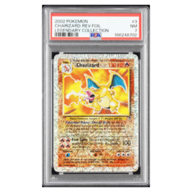 CHARIZARD-REV.FOIL #3 LEGENDARY COLLECTION PSA 7 - Front