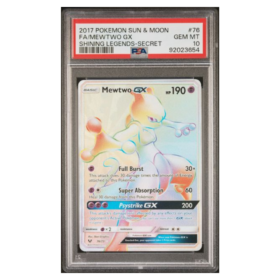 FA/MEWTWO GX #76 SHINING LEGENDS-SECRET PSA 10 - Front