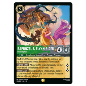 Rapunzel & Flynn Rider - Unlikely Pair - Foil #100 [Attack of the Vine!]