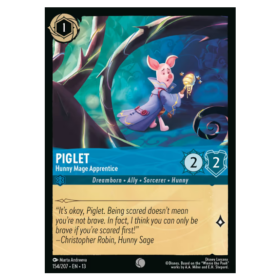 Piglet - Hunny Mage Apprentice - Non Foil #154 [Attack of the Vine!]