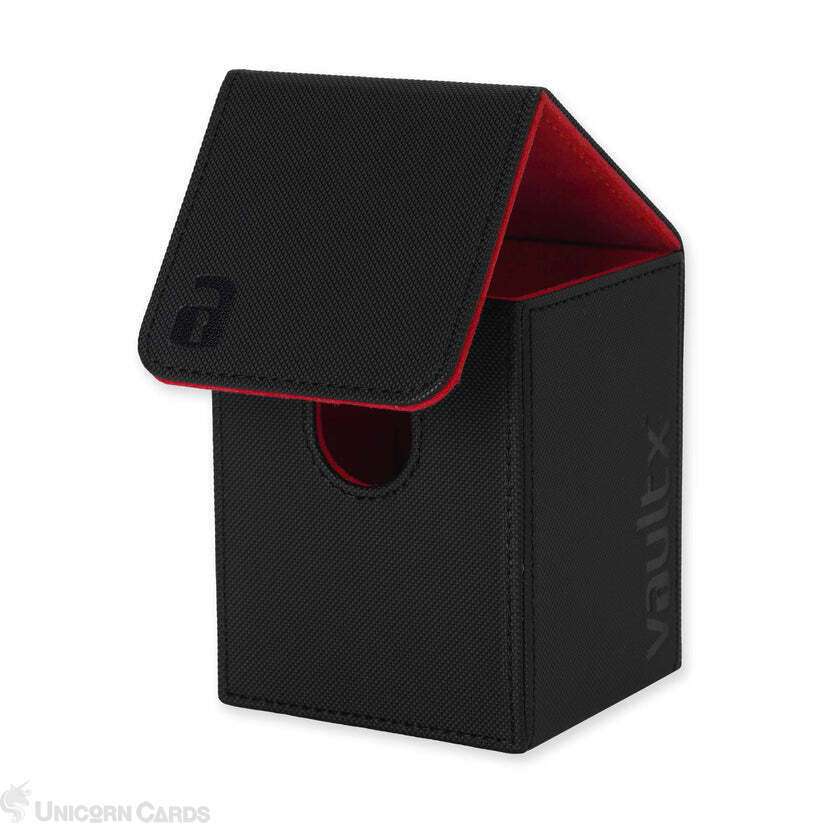 Vault X: Exo-Tec® Toploading Deck Box 80+ Black / Electric Red - Image 2
