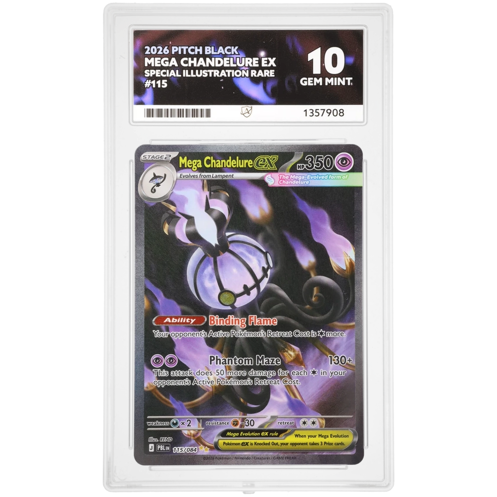 Mega Chandelure ex #115/084 Special Illustration Rare ACE 10 - Front