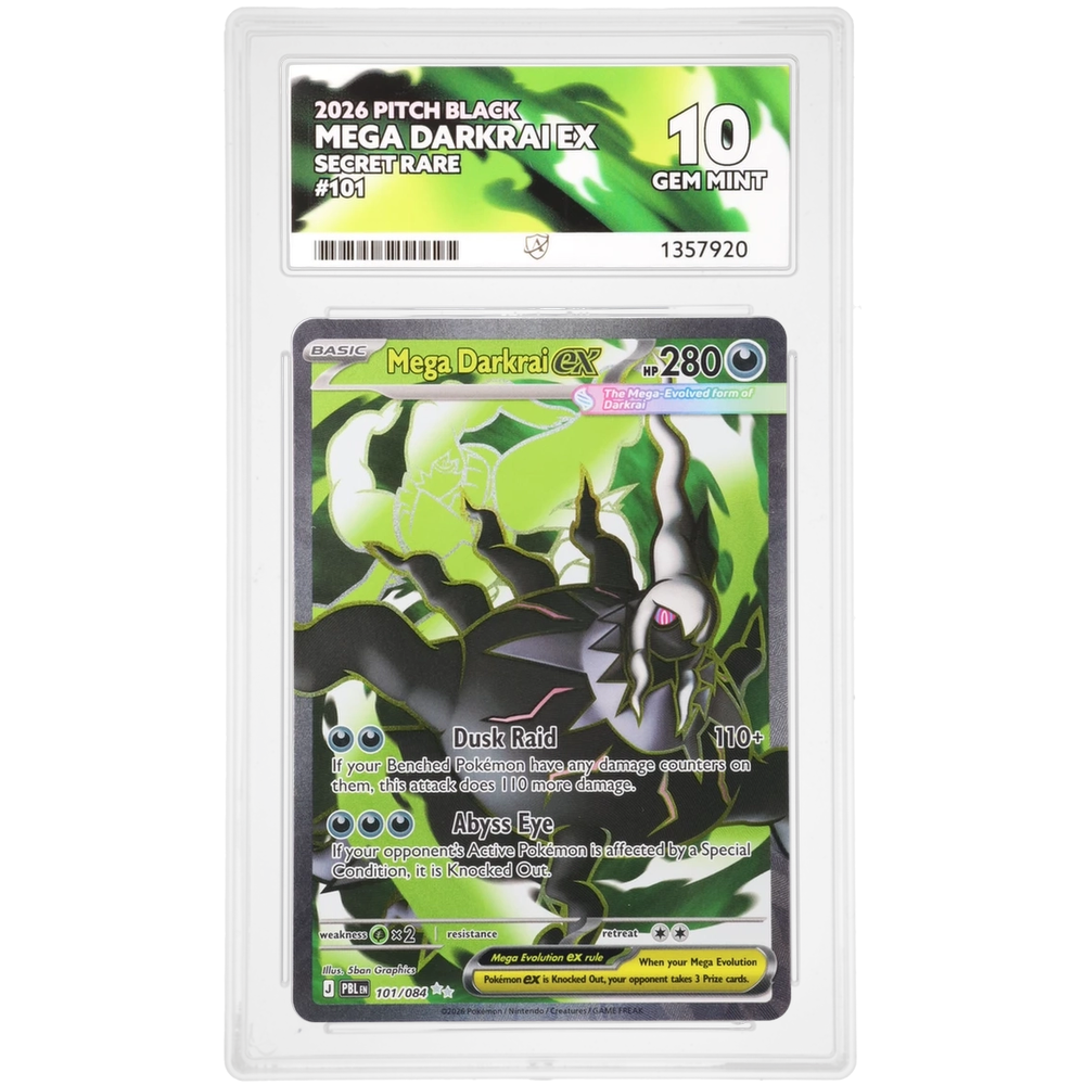 Mega Darkrai ex #101/084 Secret Rare ACE 10 - Front