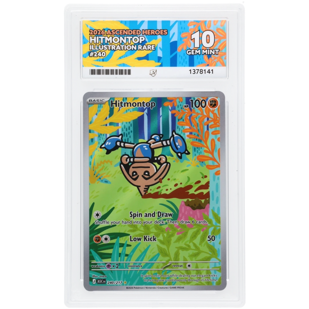 Hitmontop #240/217 Illustration Rare ACE 10 - Front