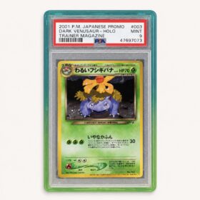 DARK VENUSAUR-HOLO #003 TRAINER MAGAZINE PSA 9