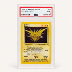 ZAPDOS-HOLO #15 FOSSIL PSA 9