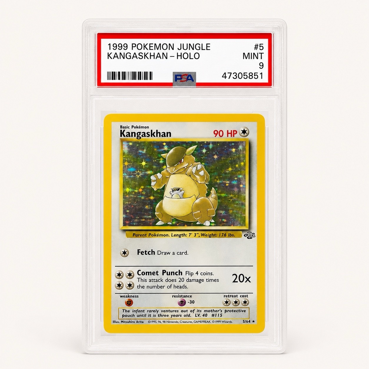 KANGASKHAN-HOLO #5 PSA 9