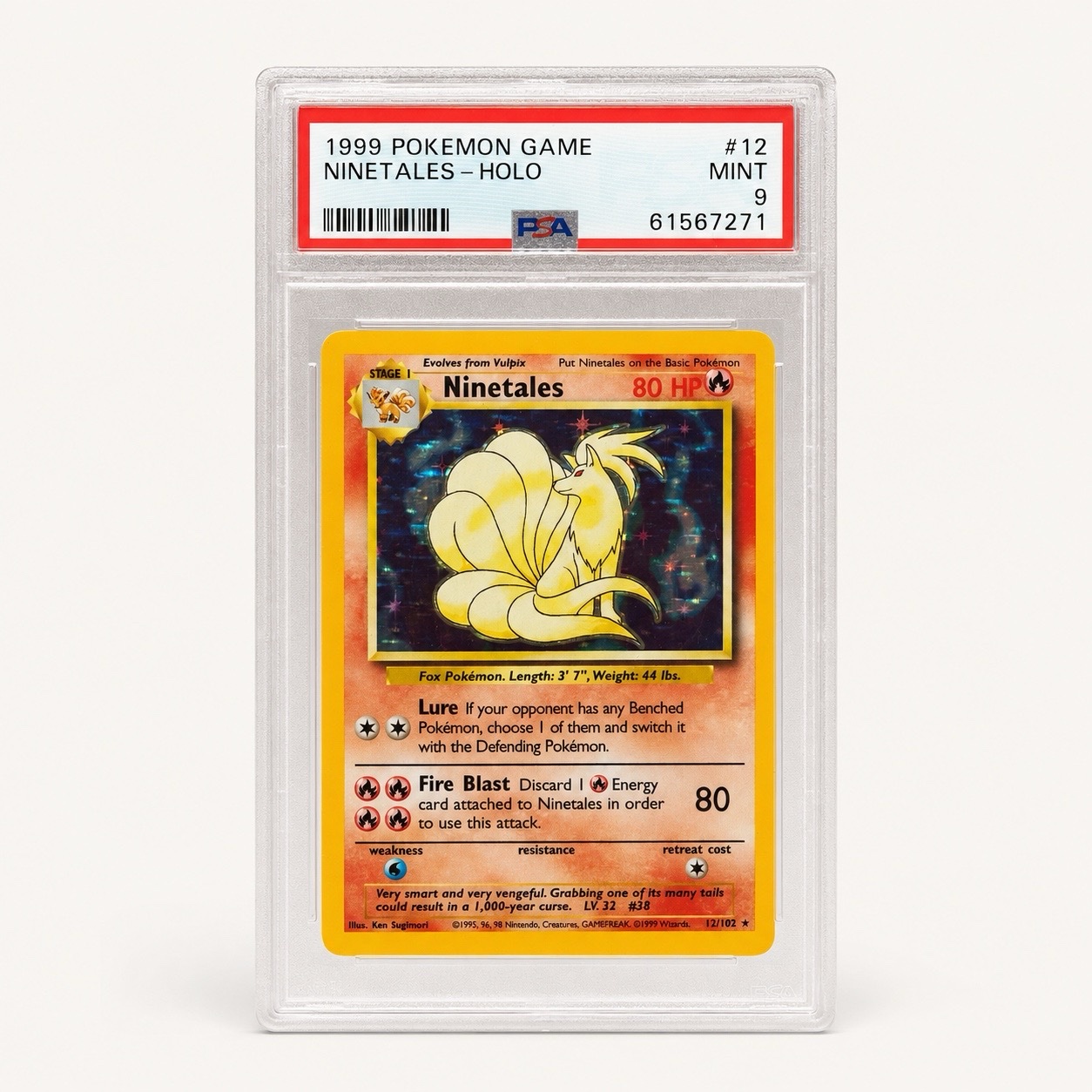 NINETALES-HOLO #12 PSA 9