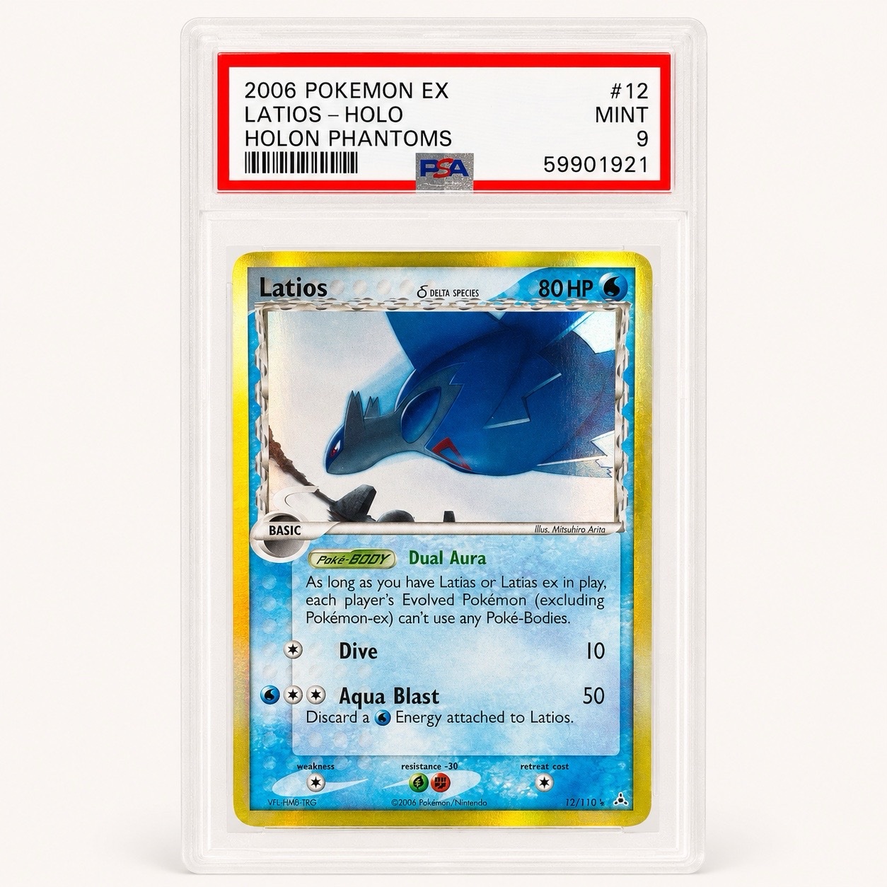 LATIOS-HOLO #12 HOLON PHANTOMS PSA 9
