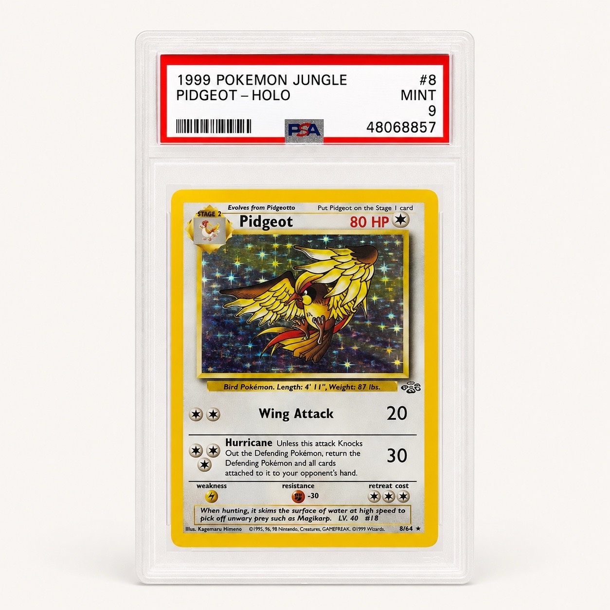 PIDGEOT-HOLO #8 PSA 9