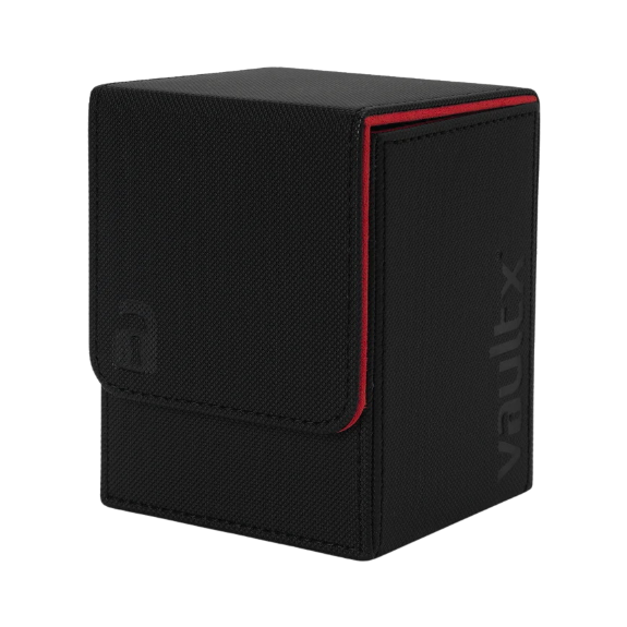 Vault X: Exo-Tec® Toploading Deck Box 80+ Black / Electric Red