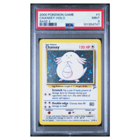 CHANSEY-HOLO #3 BASE II PSA 9 - Front