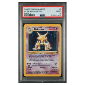 ALAKAZAM-HOLO #1 BASE II PSA 9 - Front