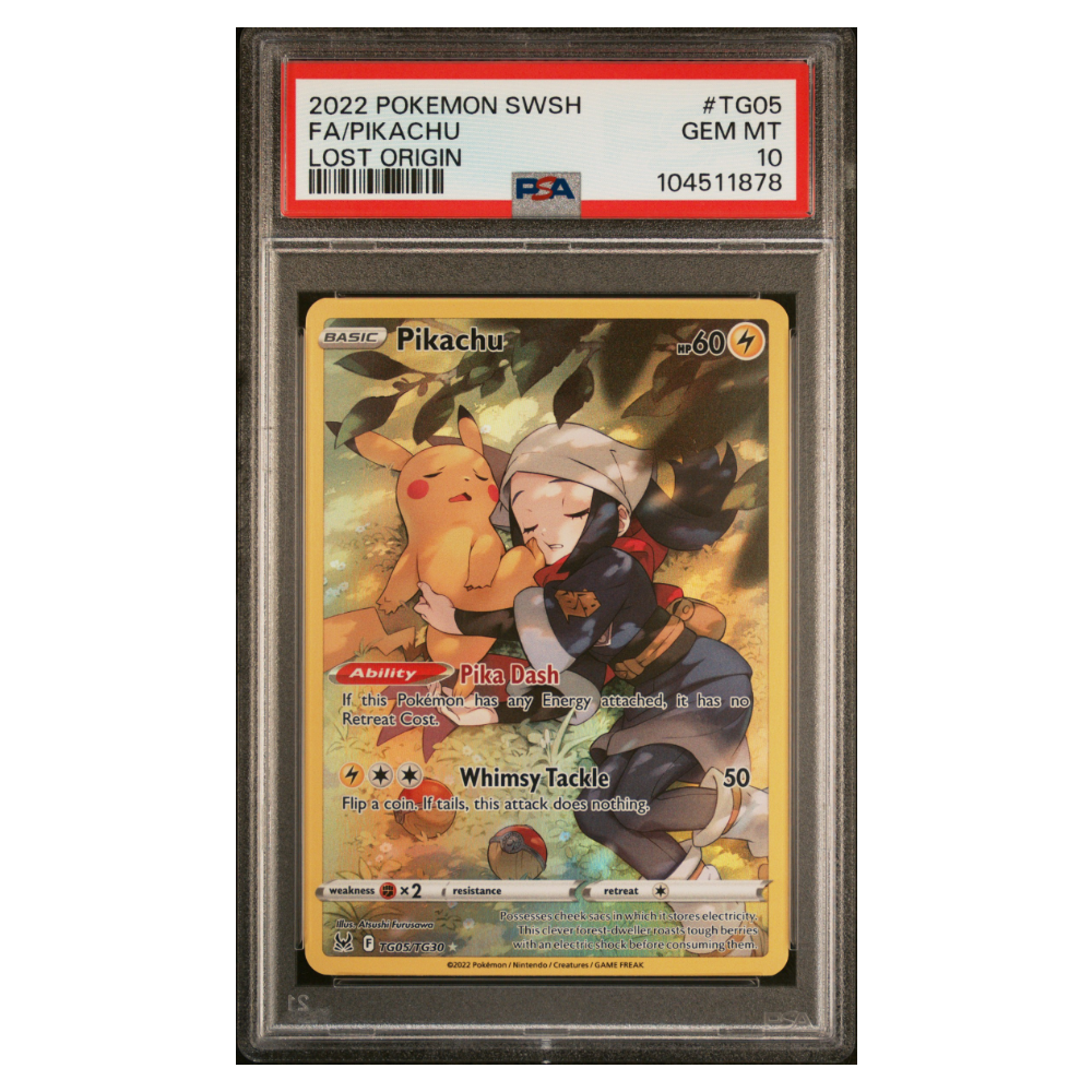 FA/PIKACHU #TG05 LOST ORIGIN PSA 10 - Front