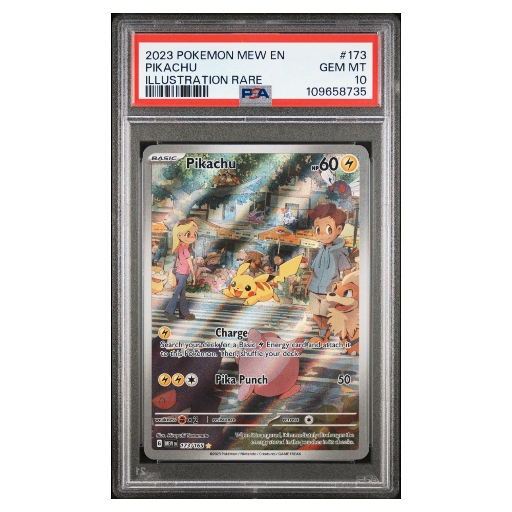 PIKACHU #173 ILLUSTRATION RARE PSA 10 - Front