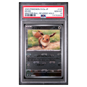 EEVEE #133 MASTER BALL REVERSE HOLO PSA 10 - Front