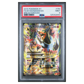 FA/M HOUNDOOM EX #154 BREAKTHROUGH PSA 9 - Front