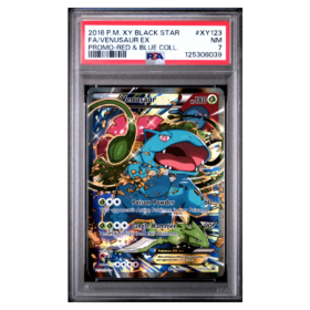 FA/VENUSAUR EX #XY123 PROMO-RED & BLUE COLL. PSA 7 - Front