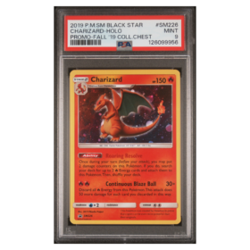 CHARIZARD-HOLO #SM226 PROMO-FALL '19 COLL.CHEST PSA 9 - Front