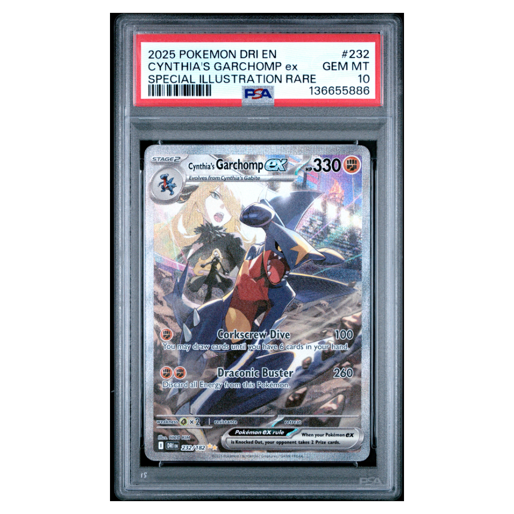 CYNTHIA'S GARCHOMP ex #232 SPECIAL ILLUSTRATION RARE PSA 10 - Front