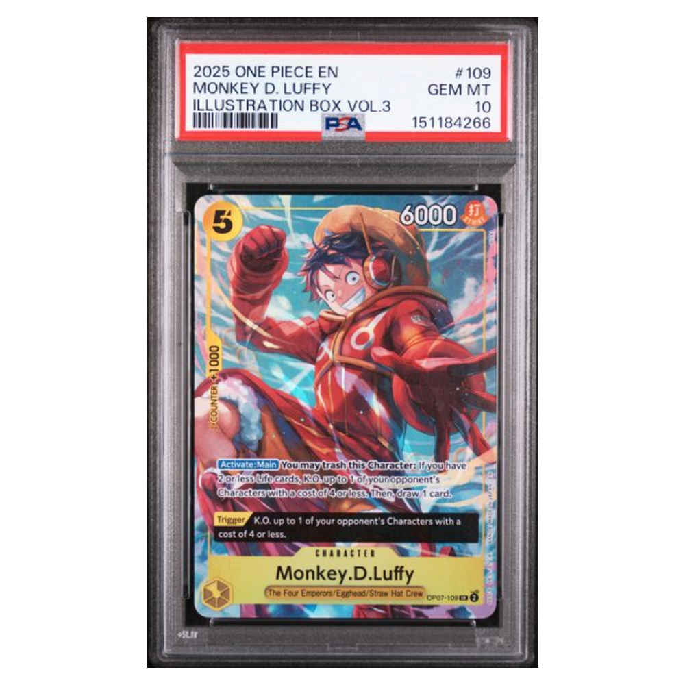 MONKEY D. LUFFY #109 ILLUSTRATION BOX VOL.3 PSA 10 - Front