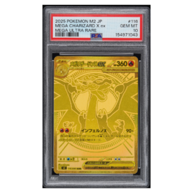 MEGA CHARIZARD X ex #116 MEGA ULTRA RARE PSA 10 - Front