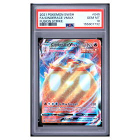 FA/CINDERACE VMAX #045 FUSION STRIKE PSA 10 - Front